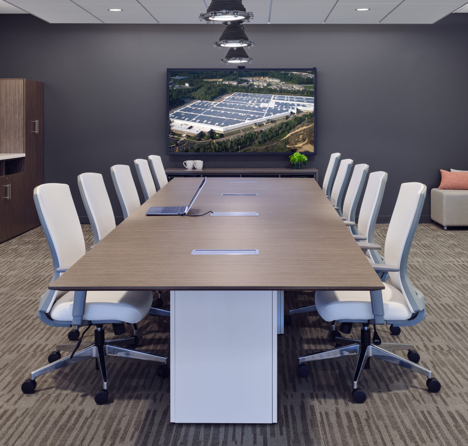 Preview of Calibrate Conference Table with  Fully Upholstered Natick Seating