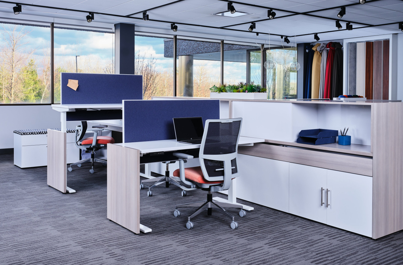 Preview of Calibrate Community with Day-to-Day Height Adjustable Tables and lower Calibrate Storage