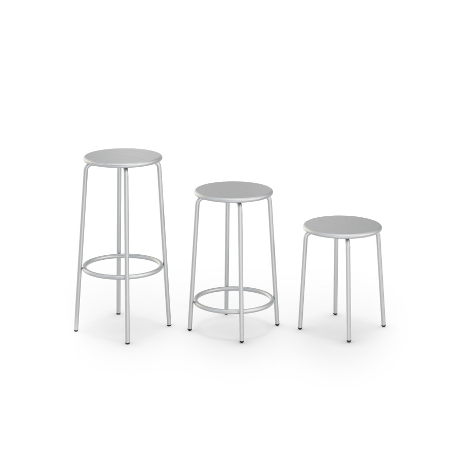 Preview of Cascades backless stools, 3 heights
