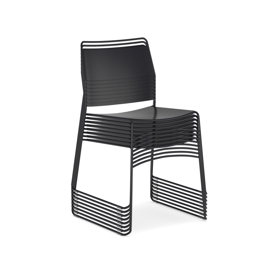 Preview of Mesa Stacking Chair, 3/4 View