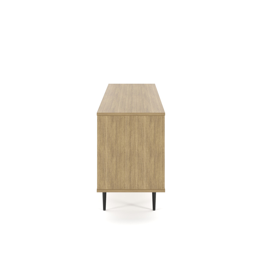 Preview of Rhett, Credenza with Drawers & Bookcase, Side View