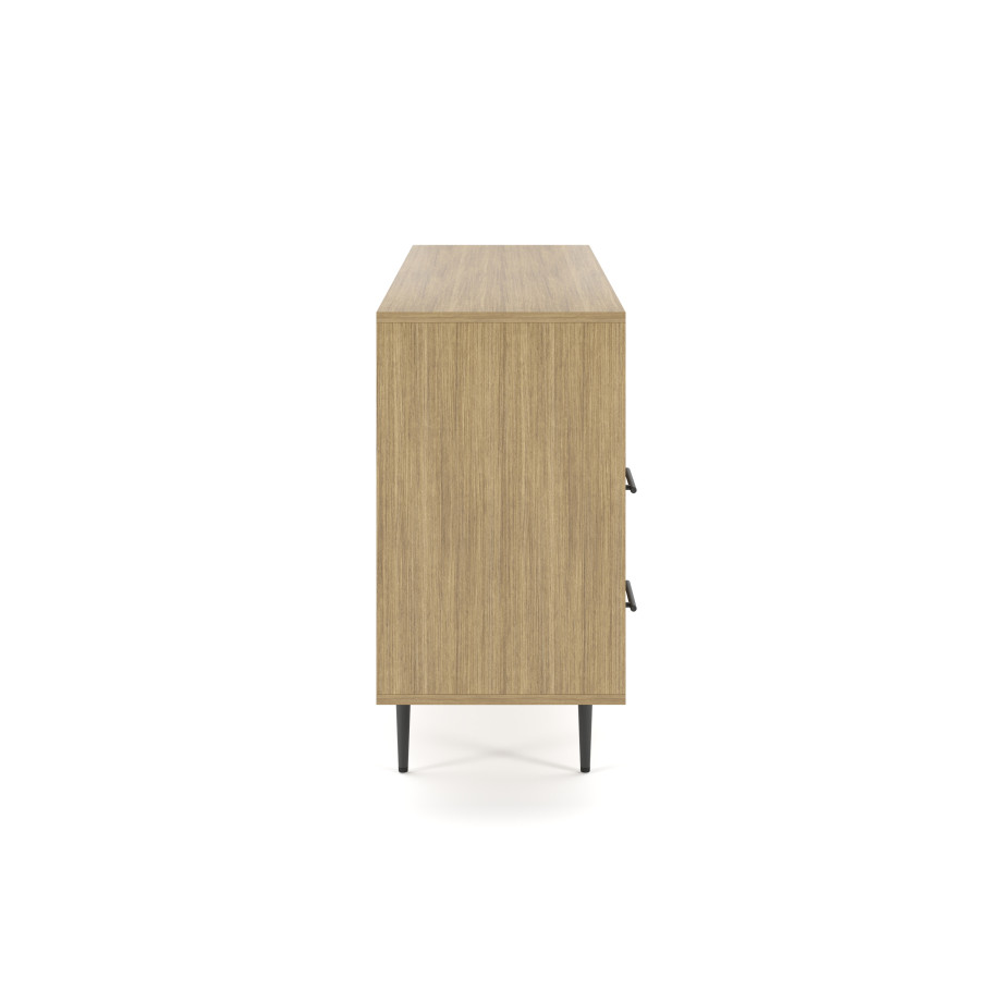 Preview of Rhett, Credenza with Drawers and Sliding Doors, Side View