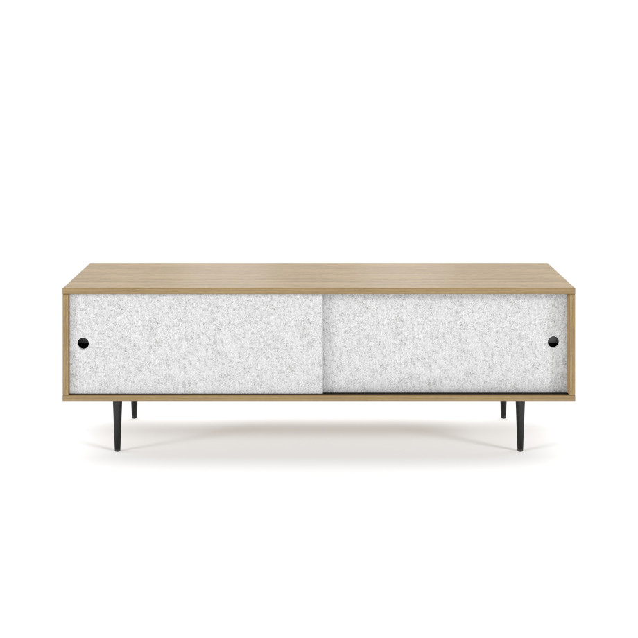 Preview of Rhett, Credenza with Sliding Doors, Front View