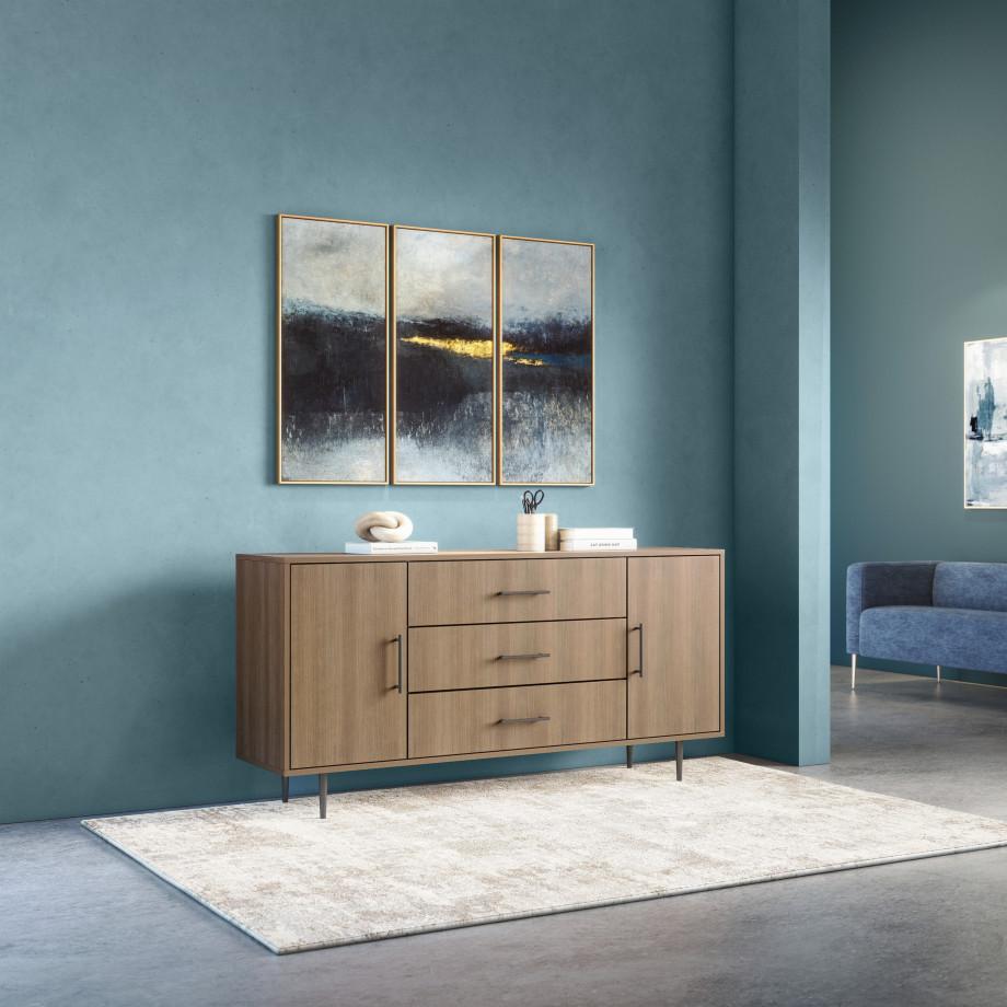 Preview of Rhett Credenza with Doors & Center Drawers, Chic