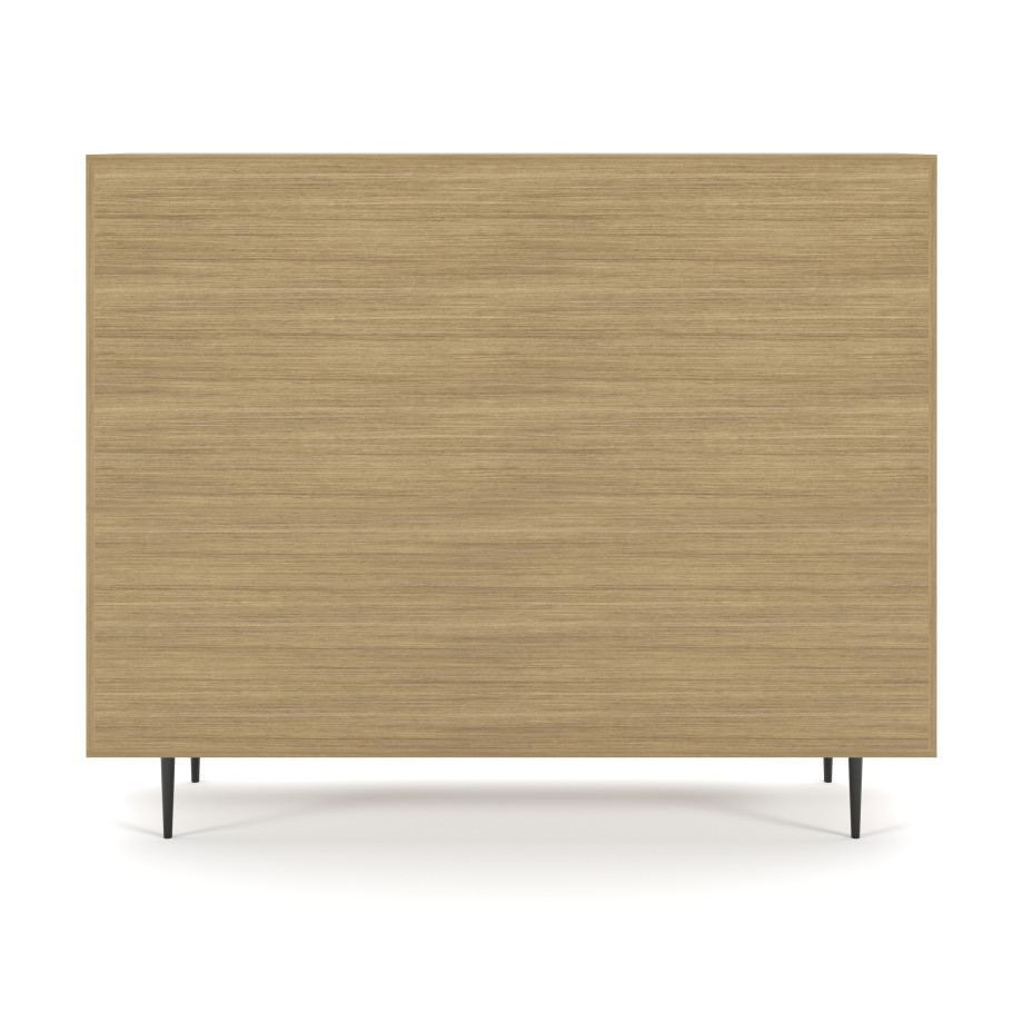 Preview of Rhett, Hutch for Media (PET) paired with Credenza with Doors, 29 Inch, Back View