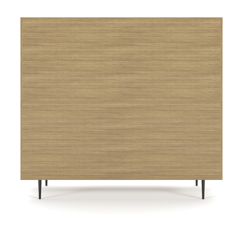 Preview of Rhett, Hutch for Media (PET) paired with Credenza with Doors, 36 Inch, Back View