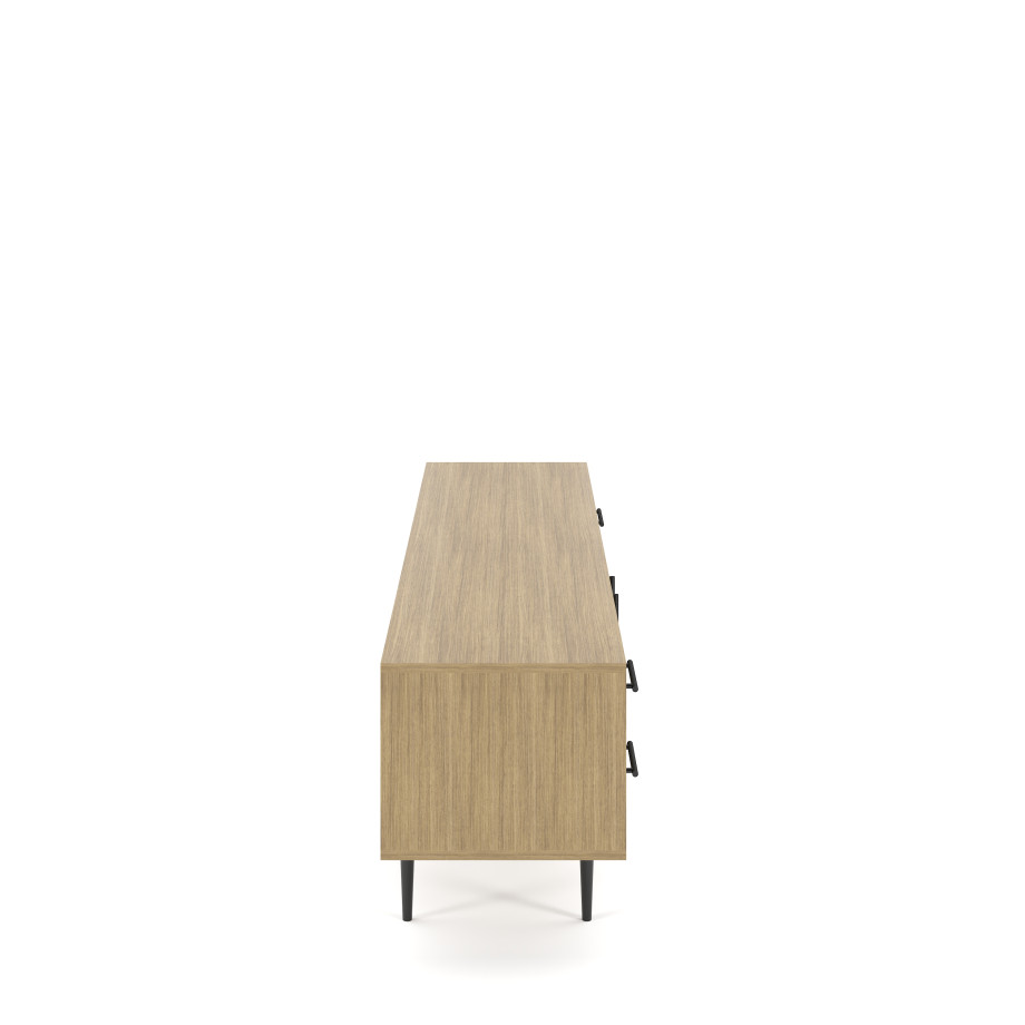 Preview of Rhett, Credenza with Drawers & Center Doors, 22 Inch, Side View
