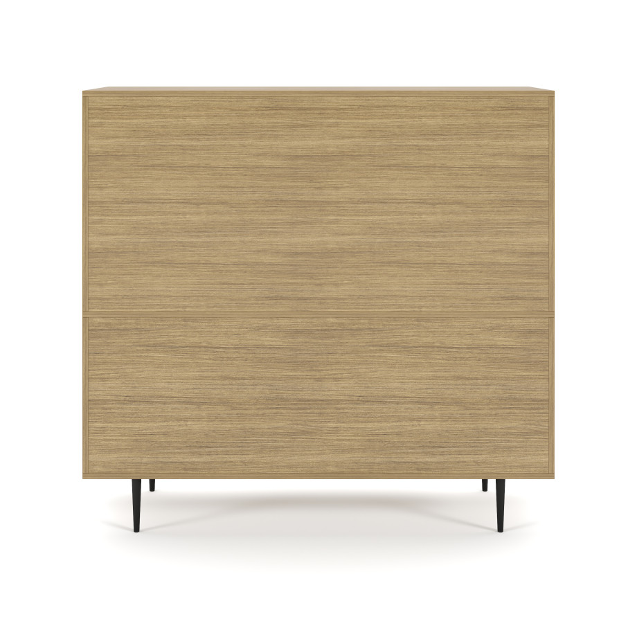 Preview of Rhett, Hutch with Bookcase paired with Credenza with Doors, 29 Inch, Back View