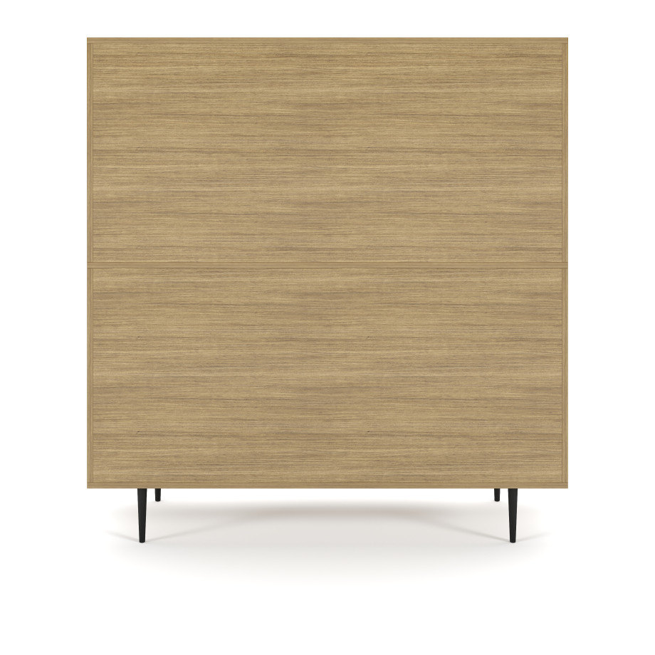 Preview of Rhett, Hutch with Bookcase paired with Credenza with Doors, 36 Inch, Back View