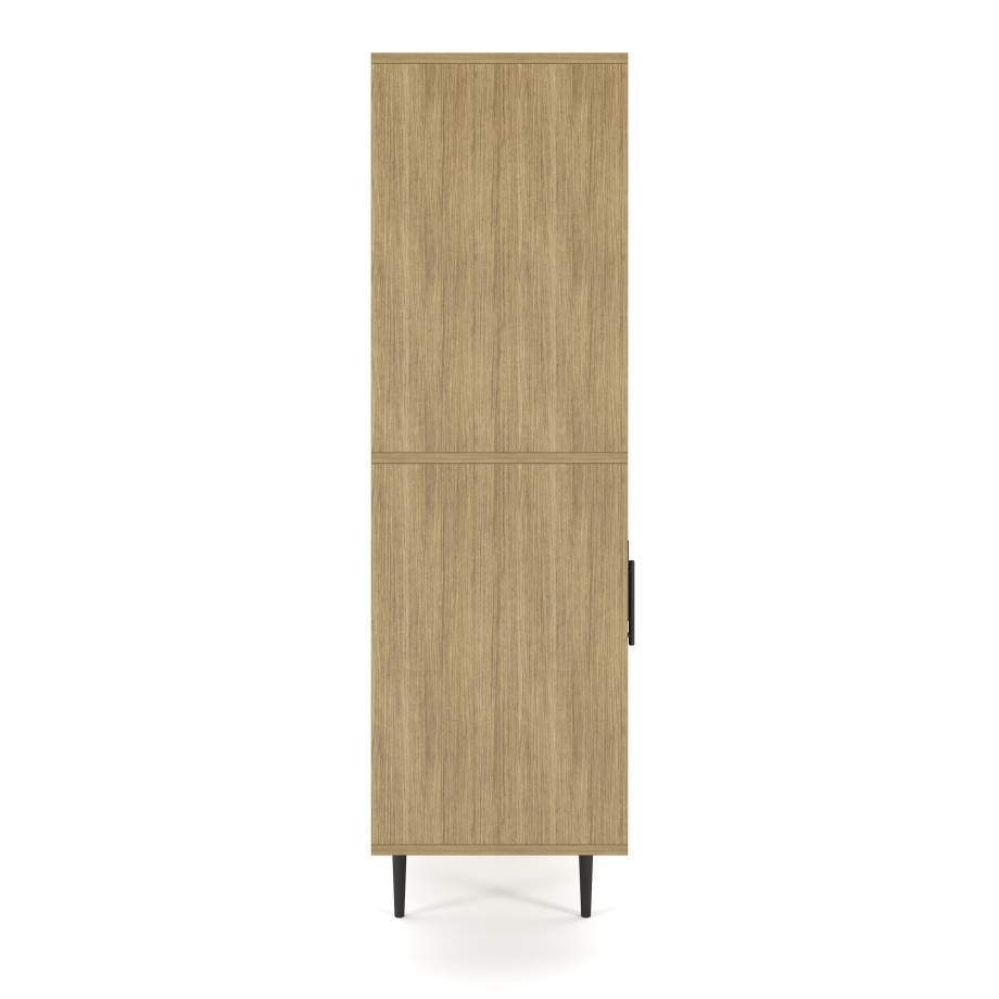 Preview of Rhett, Hutch with Bookcase paired with Credenza with Doors, 36 Inch, Side View