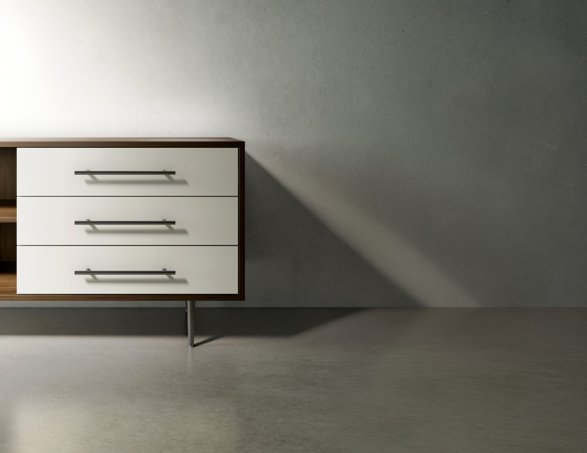 Preview of Rhett, Credenza with Drawers and Bookcase Shell & Shelves