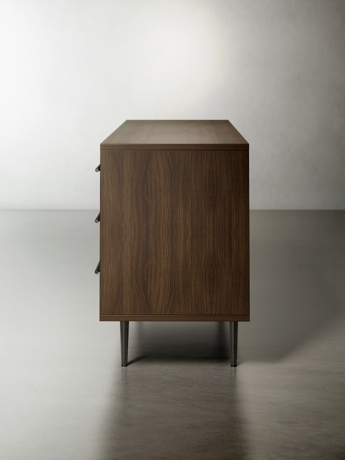 Preview of Rhett, Credenza with Drawers and Bookcase Shell & Shelves