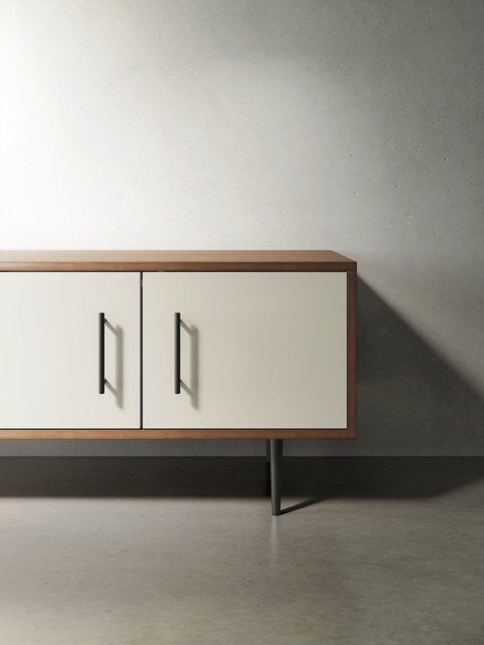 Preview of Rhett, Credenza with Doors & Bookcase
