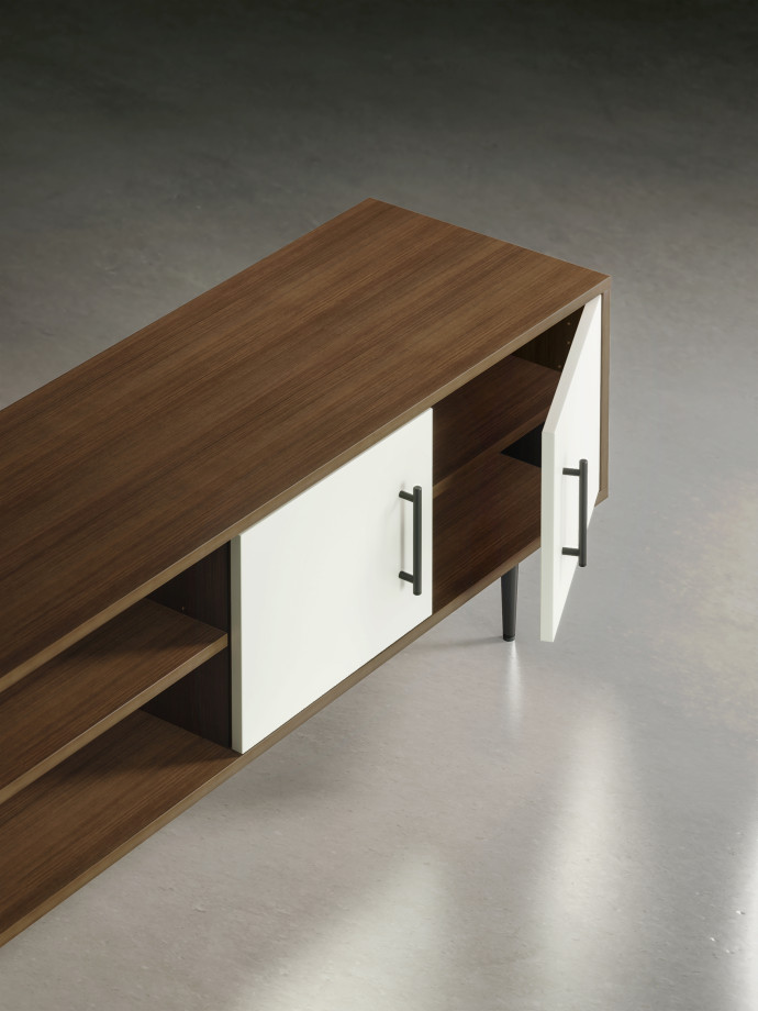 Preview of Rhett, Credenza with Doors & Bookcase