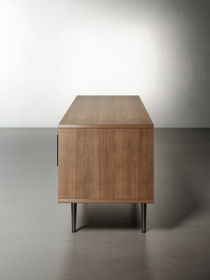 Preview of Rhett, Credenza with Doors & Bookcase