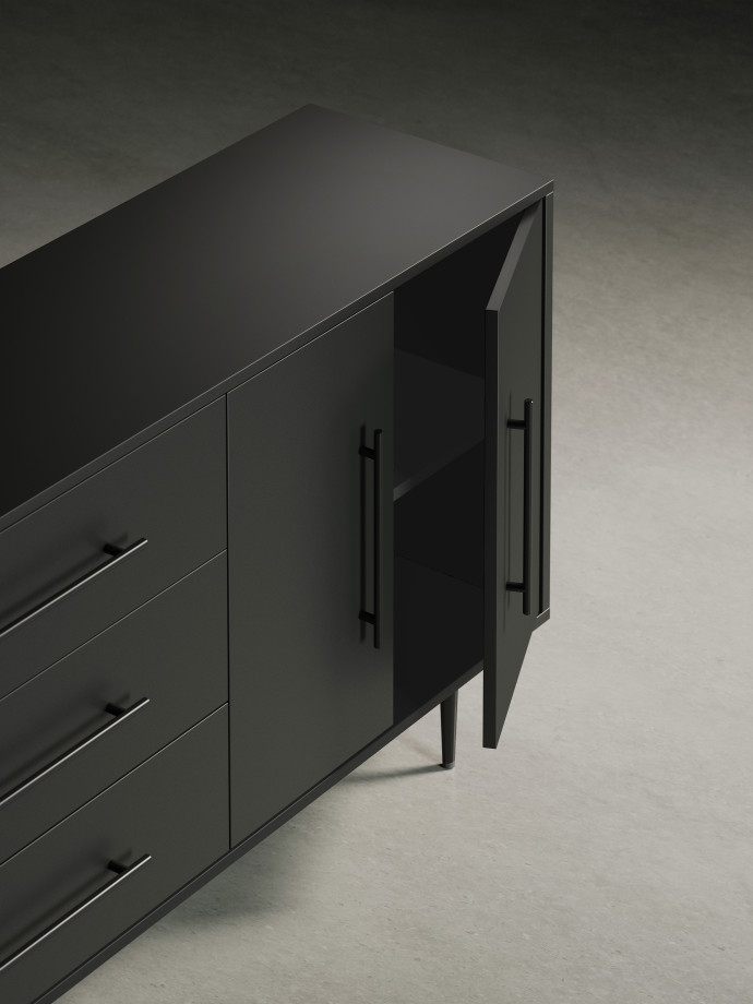 Preview of Rhett Credenza with Drawers & Doors