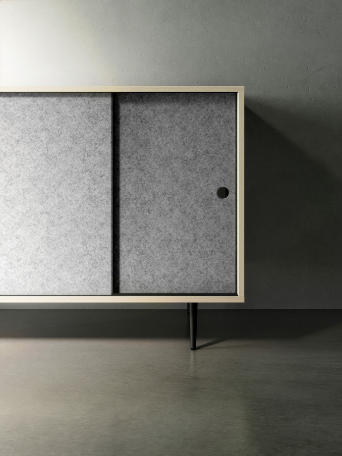 Preview of Rhett, Credenza with Drawers & Sliding Doors