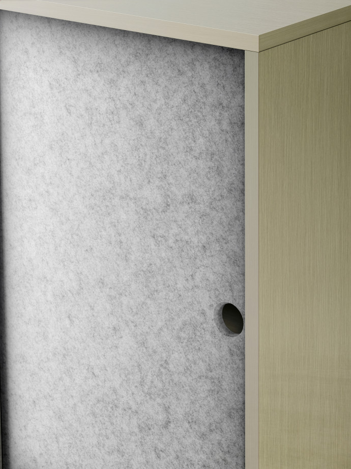 Preview of Rhett, Credenza with Drawers & Sliding Doors