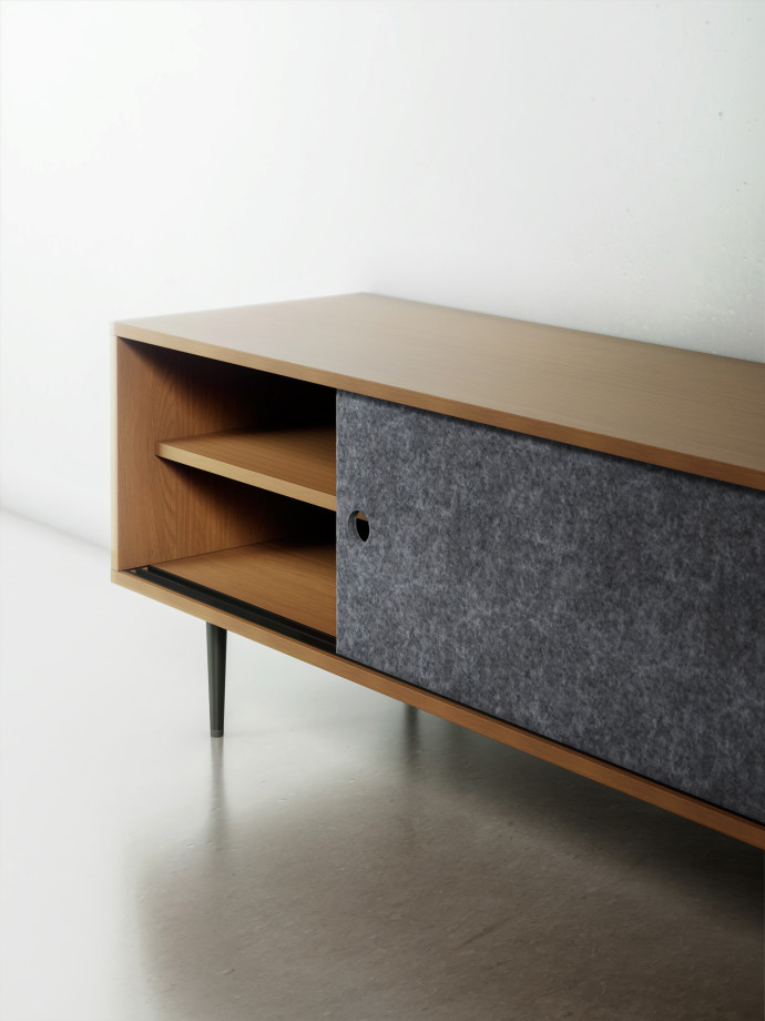 Preview of Rhett, Credenza with Doors & Bookcase Shell & Shelf