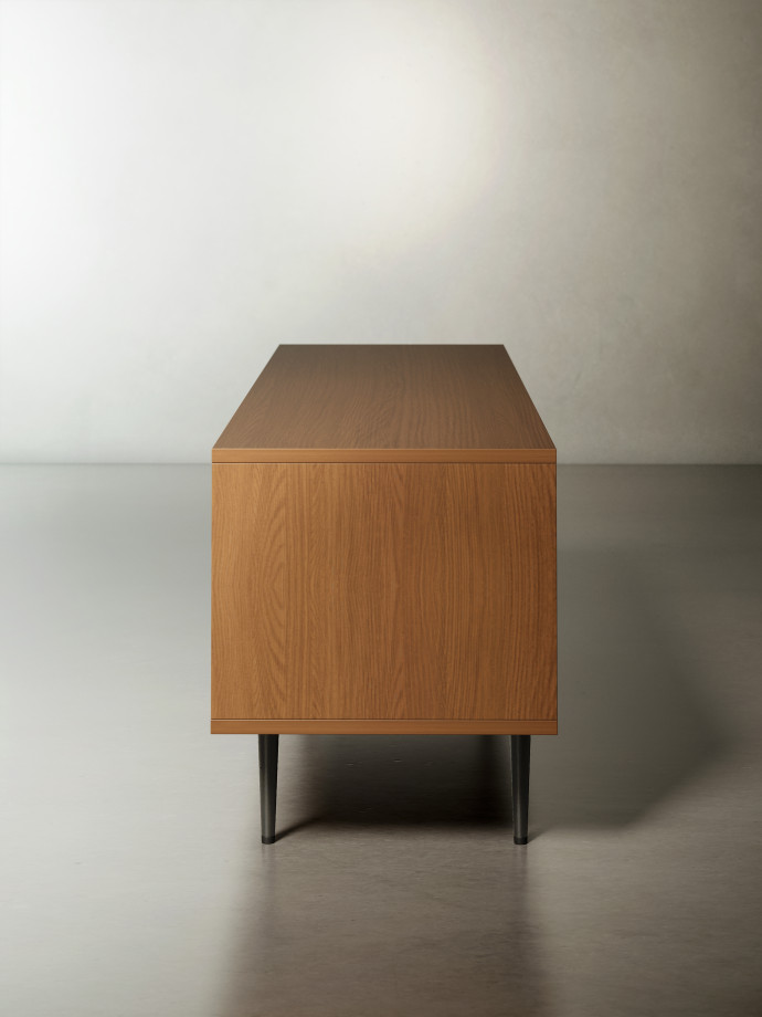 Preview of Rhett, Credenza with Doors & Bookcase Shell & Shelf