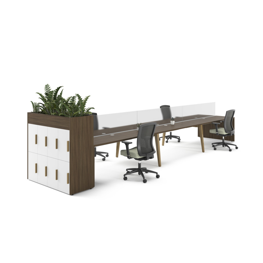 Preview of Oxygen with Slant leg and dry planter surrounding lockers