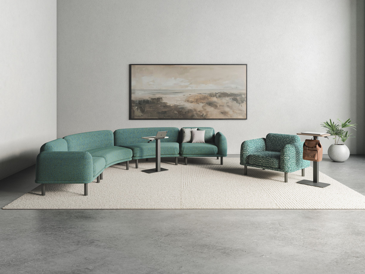 Preview of Soft Lounge Modular, Soft Club Chair, Laptop Table, Height-Adjustable Laptop Table​