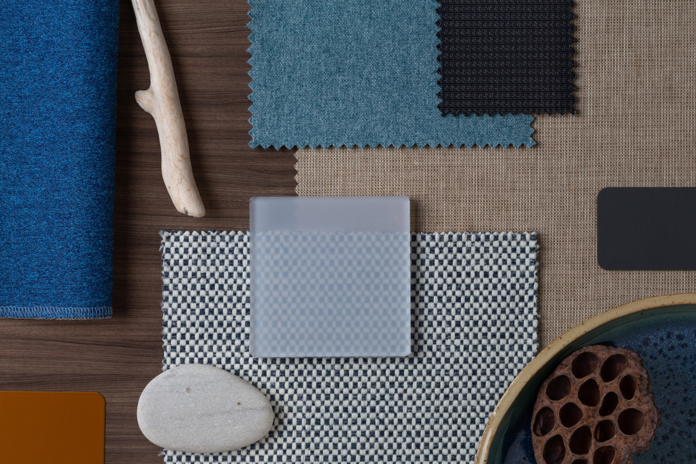 Preview of 2022 Fabrics and Finishes Earth and Sky with props