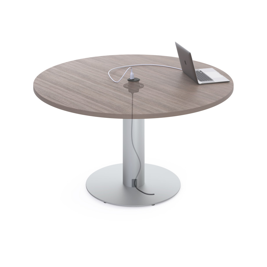 Preview of Day-to-Day Disc Base Table with Power (ghosted) and 48” table top
