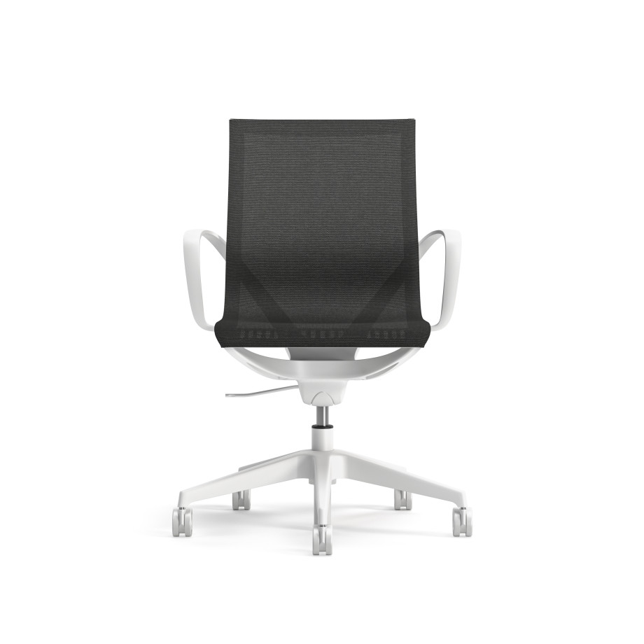 Preview of Roya Black Mesh, White Frame, front view
