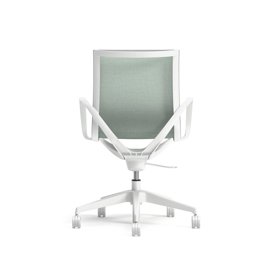 Preview of Roya Teal Mesh, White Frame, Front view
