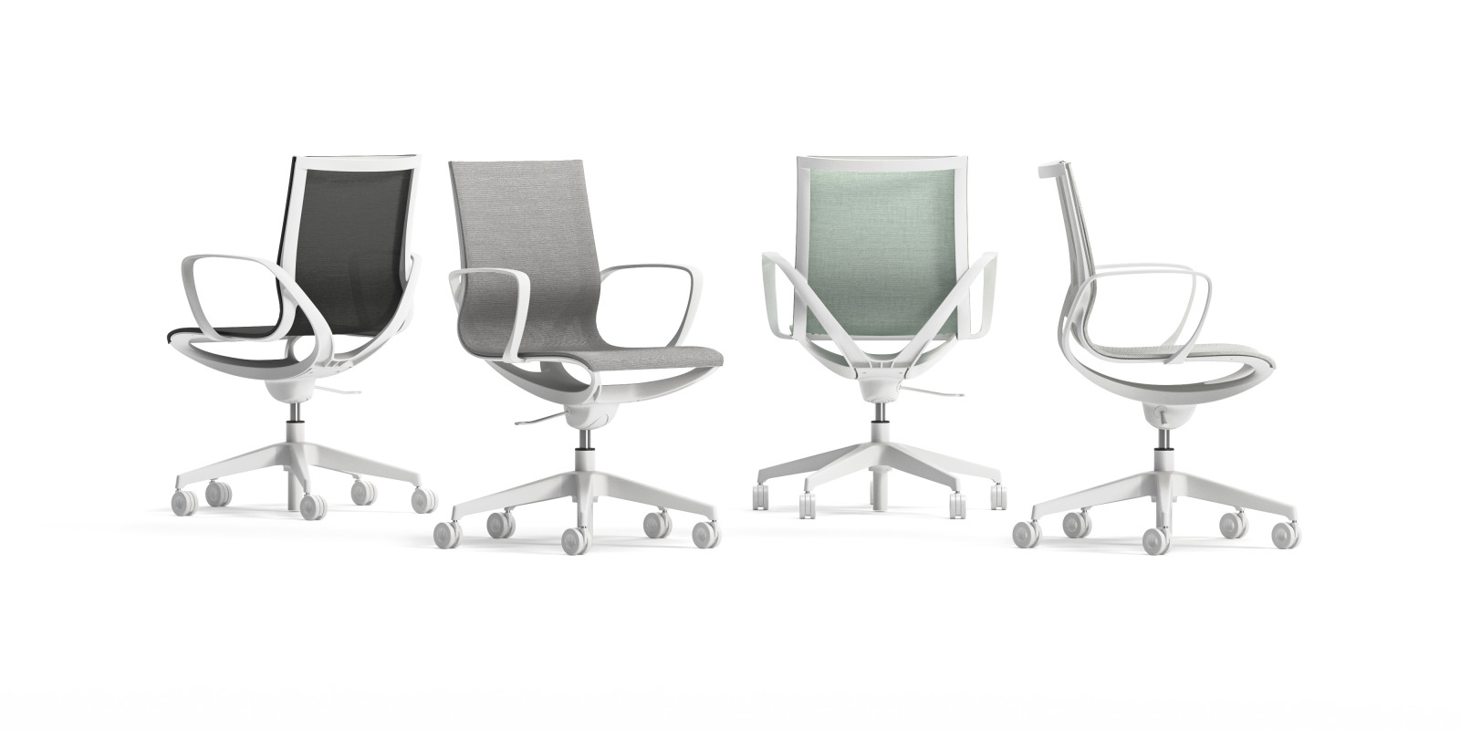 Preview of Roya white frame, all mesh colors
