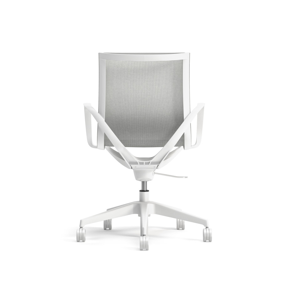 Preview of Roya White Mesh, White frame, back view
