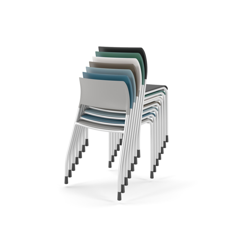 Preview of Pierce Stacking Chairs in all colors, back view