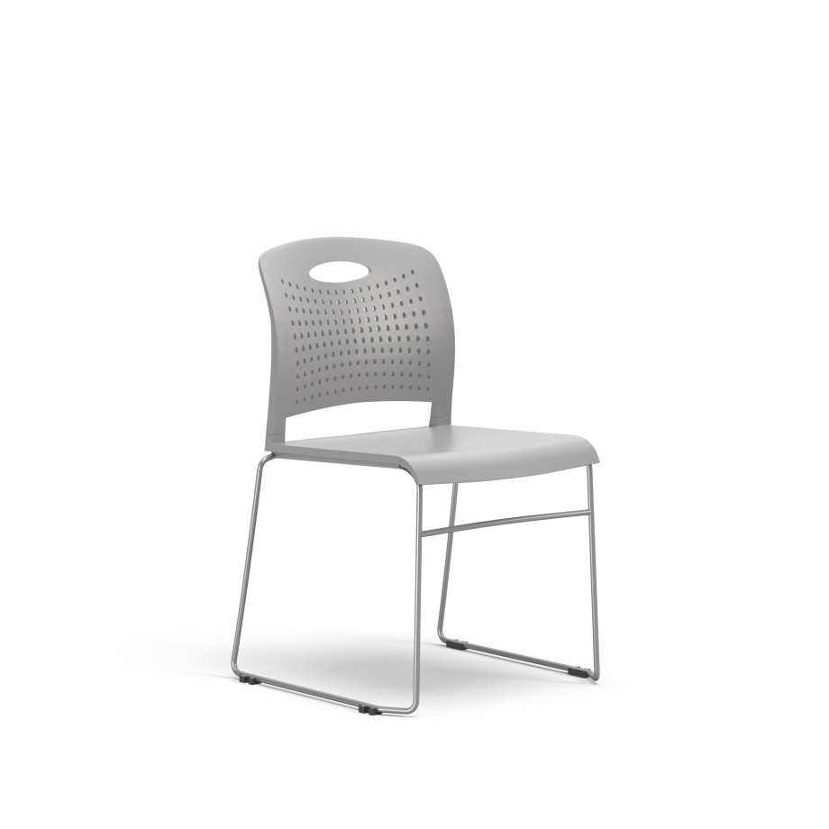 Preview of Triad, Side Chair, Stack Seating, 3/4 View