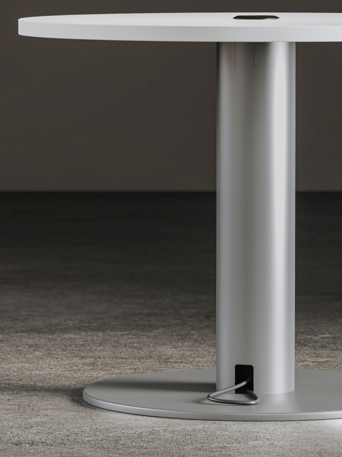 Preview of Day-to-Day Tables, Large Disc Base, Round Table, Powered Table, Powered Disc Base, Detail ​