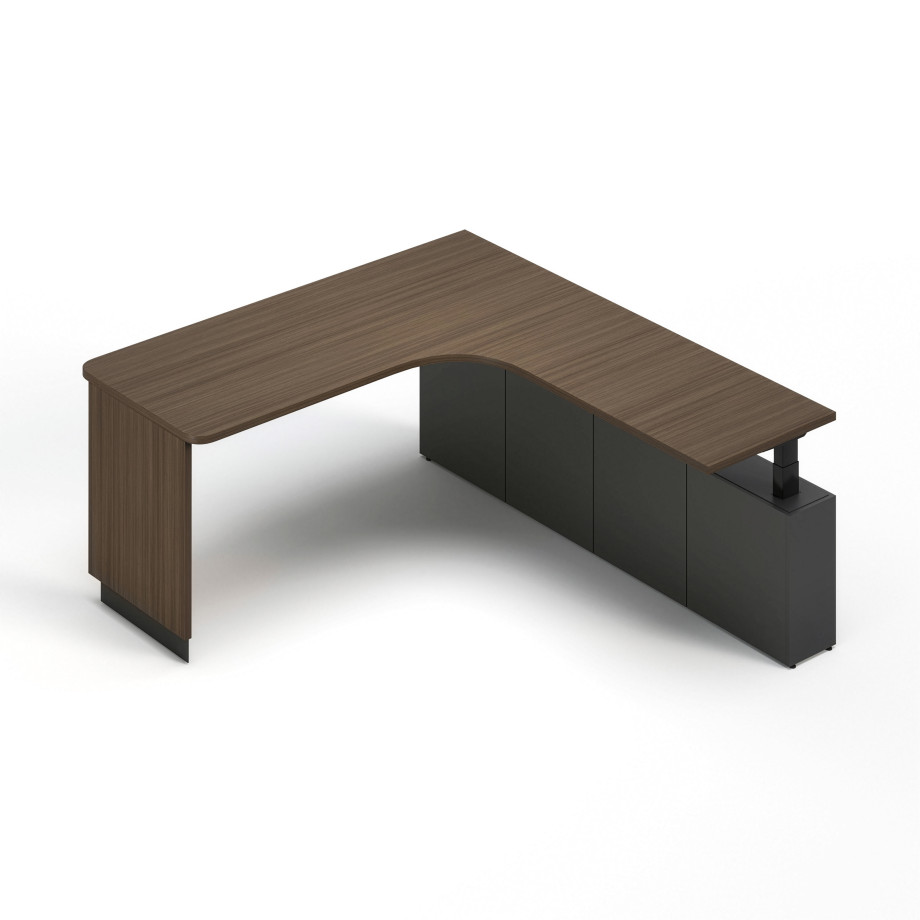 Preview of Telescoping End Panel Base, Integrated Calibrate Height Adjustable Table, Radius Corners, 24