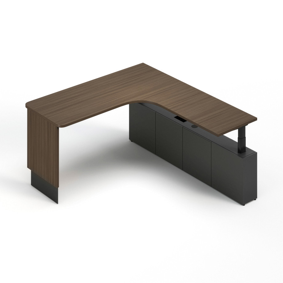 Preview of Telescoping End Panel Base, Integrated Calibrate Height Adjustable Table, Radius Corners, 24