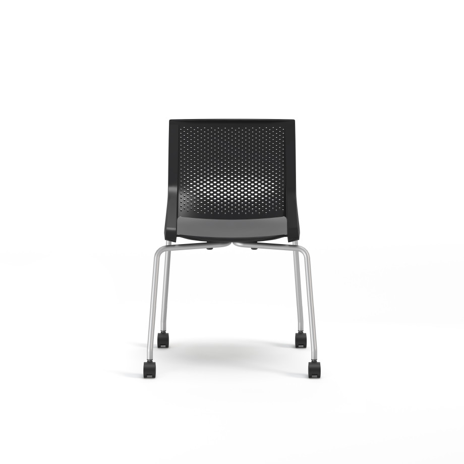 Preview of Quarry 4-Leg with Casters, Side Chair, Guest Chair, Back View