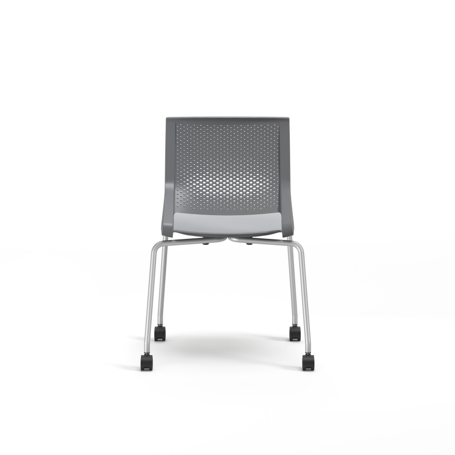 Preview of Quarry 4-Leg with Casters, Side Chair, Guest Chair, Back View