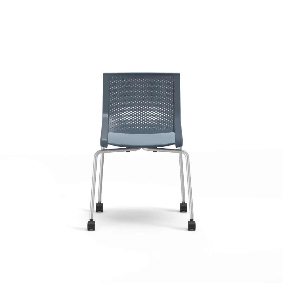 Preview of Quarry 4-Leg with Casters, Side Chair, Guest Chair, Back View