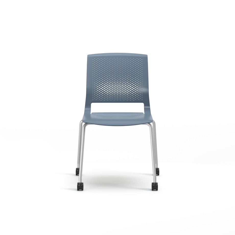 Preview of Quarry 4-Leg with Casters, Side Chair, Guest Chair, Front View
