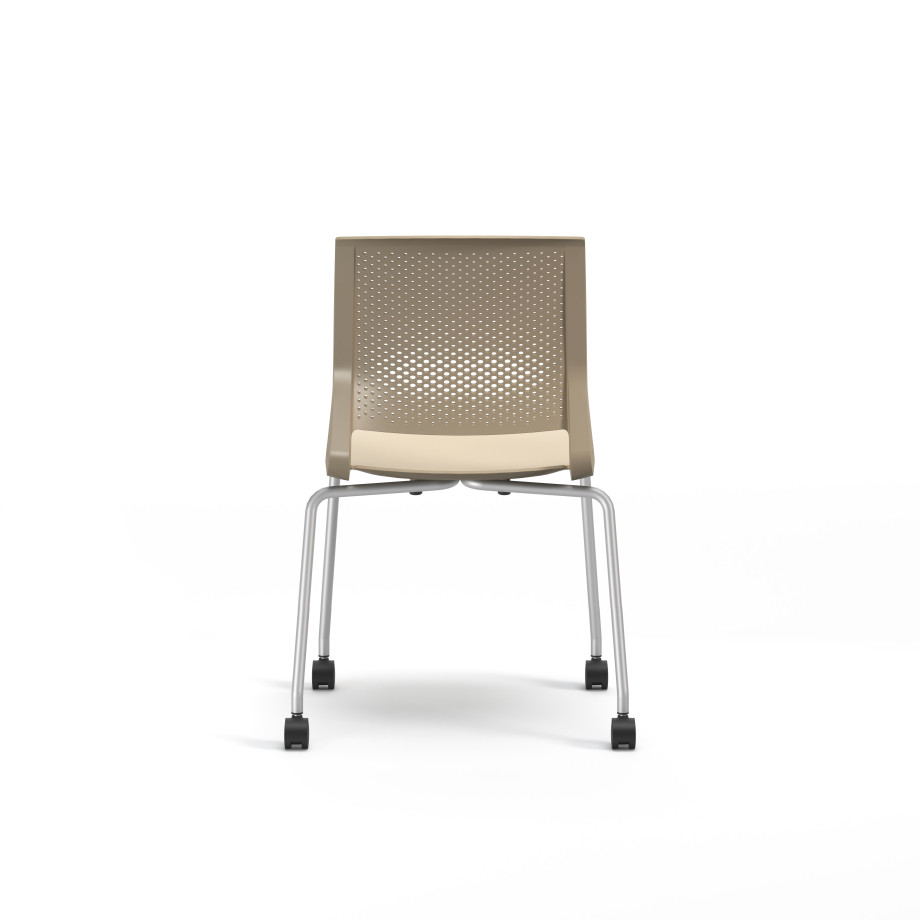 Preview of Quarry 4-Leg with Casters, Side Chair, Guest Chair, Back View