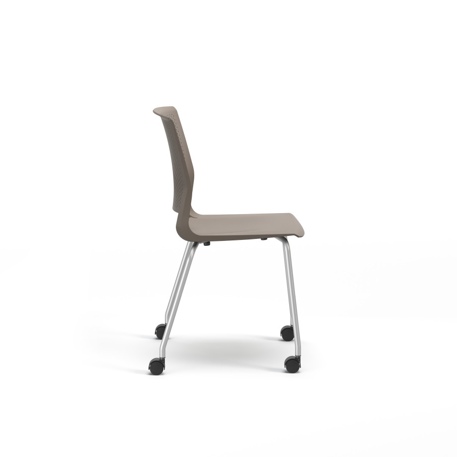 Preview of Quarry 4-Leg with Casters, Side Chair, Guest Chair, Side View