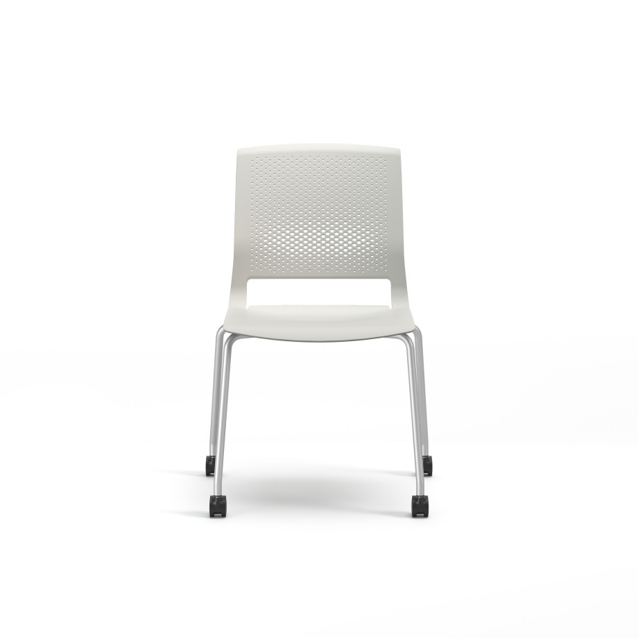 Preview of Quarry 4-Leg with Casters, Side Chair, Guest Chair, Front View