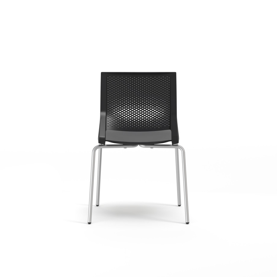 Preview of Quarry 4-Leg with Glides, Side Chair, Guest Chair, Back View