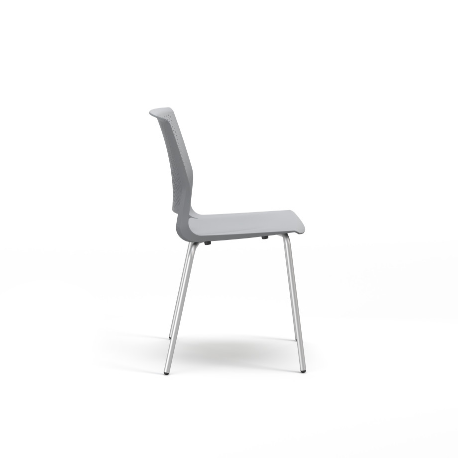 Preview of Quarry 4-Leg with Glides, Side Chair, Guest Chair, Side View