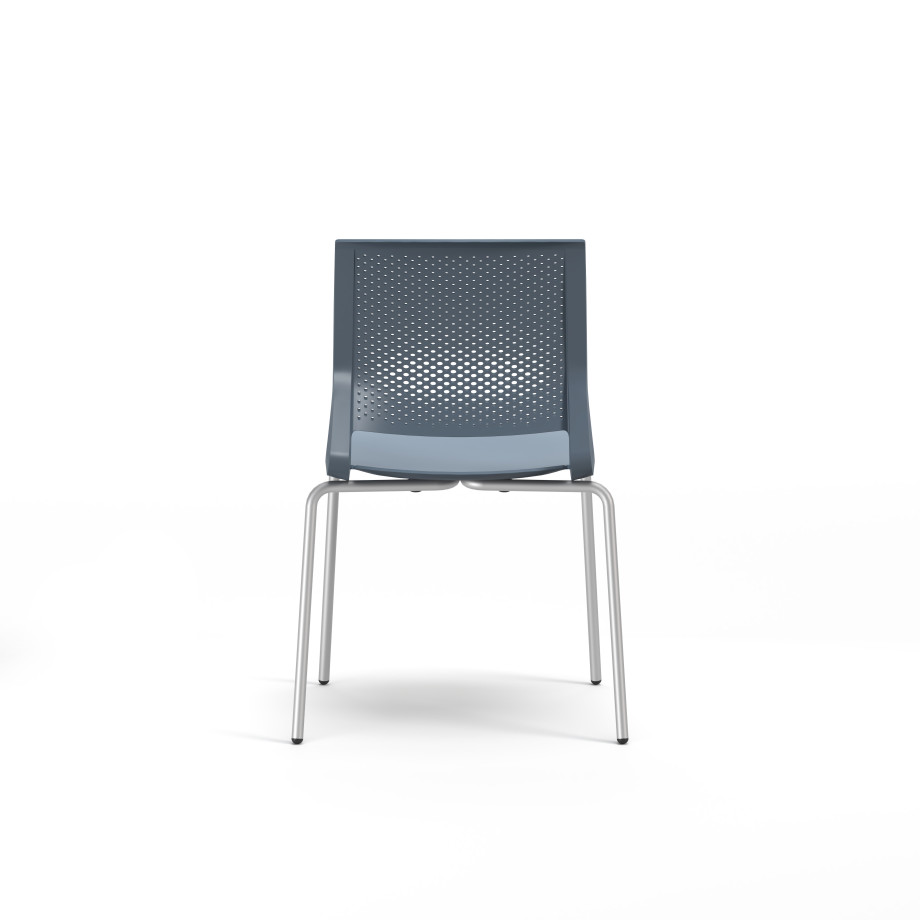 Preview of Quarry 4-Leg with Glides, Side Chair, Guest Chair, Back View