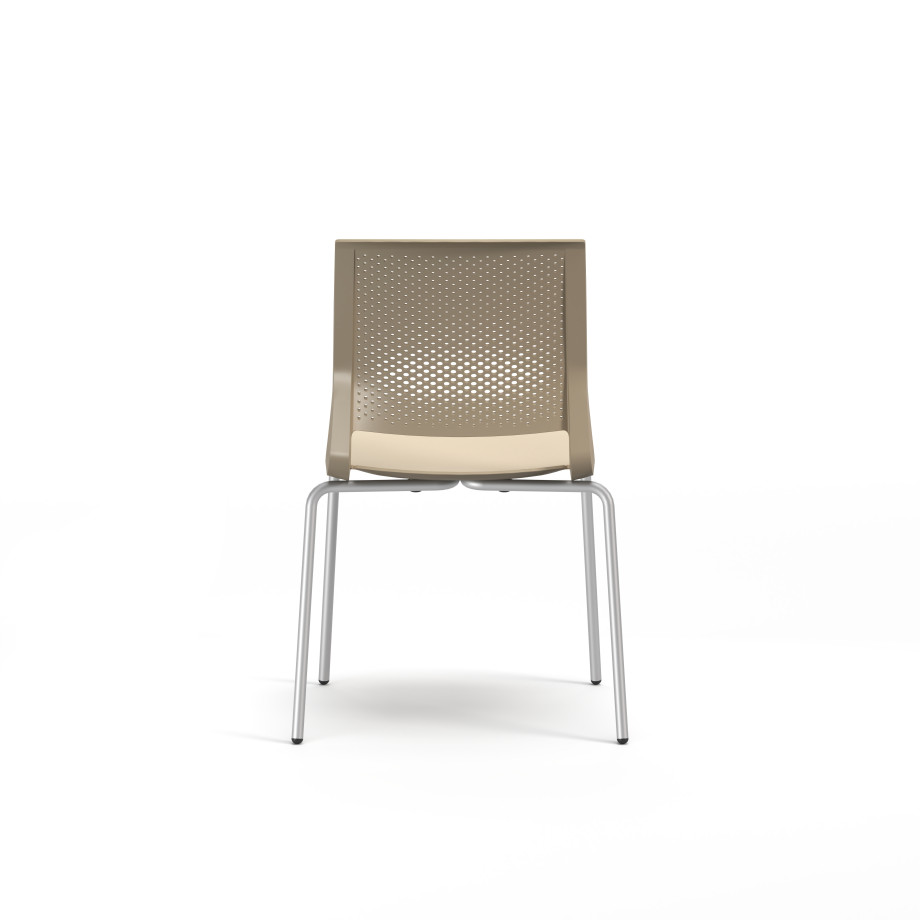 Preview of Quarry 4-Leg with Glides, Side Chair, Guest Chair, Back View