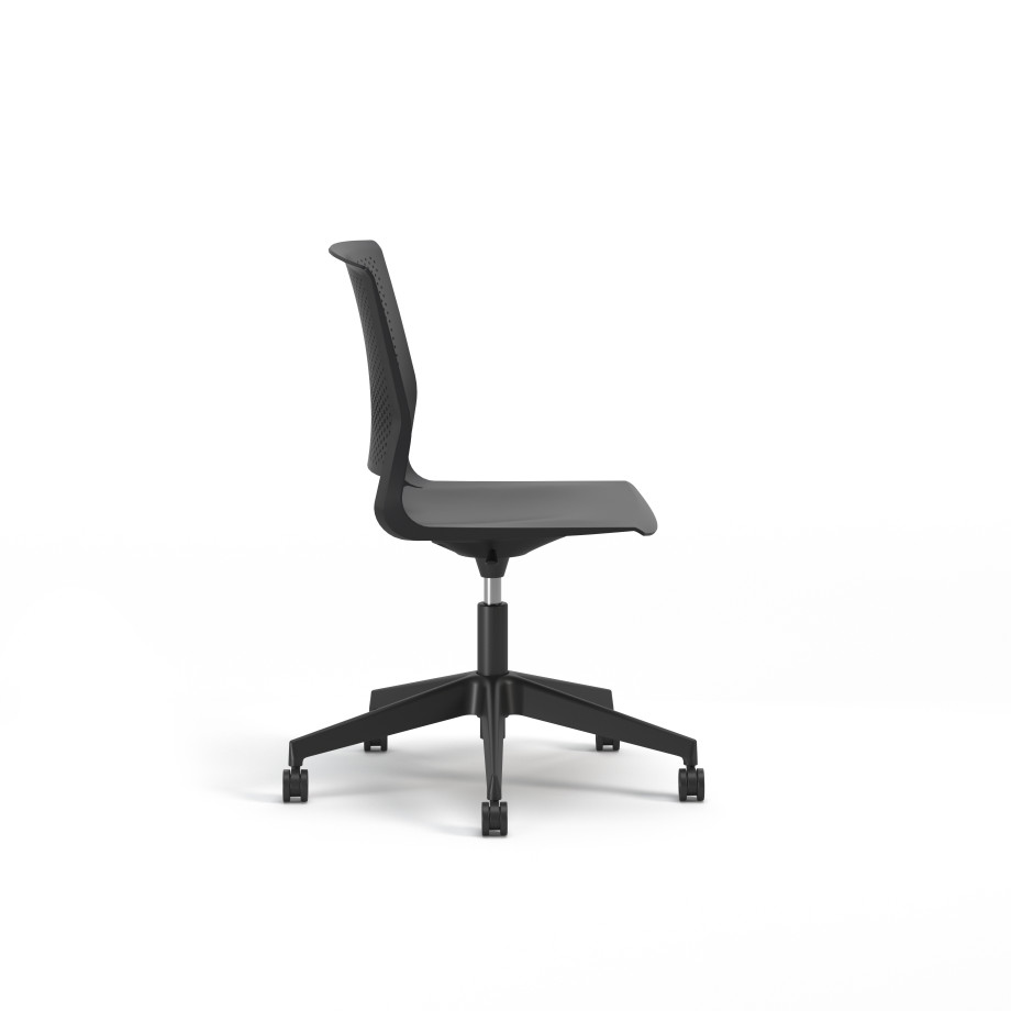 Preview of Quarry, 5-Star Swivel Base, Side Chair, Guest Chair, Side View