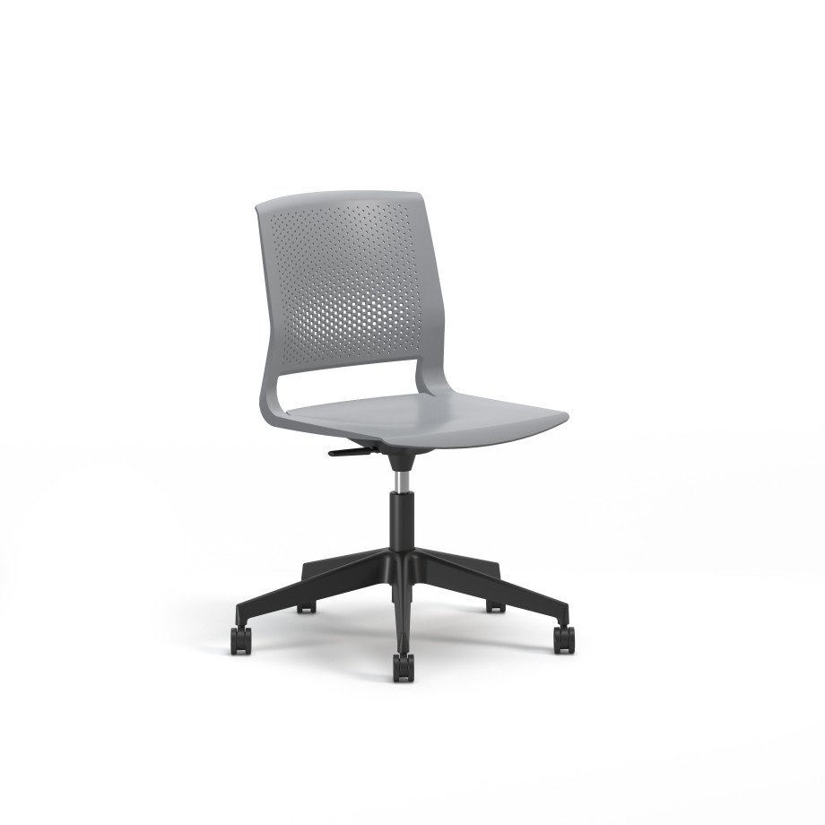 Preview of Quarry, 5-Star Swivel Base, Side Chair, Guest Chair, 3/4 View
